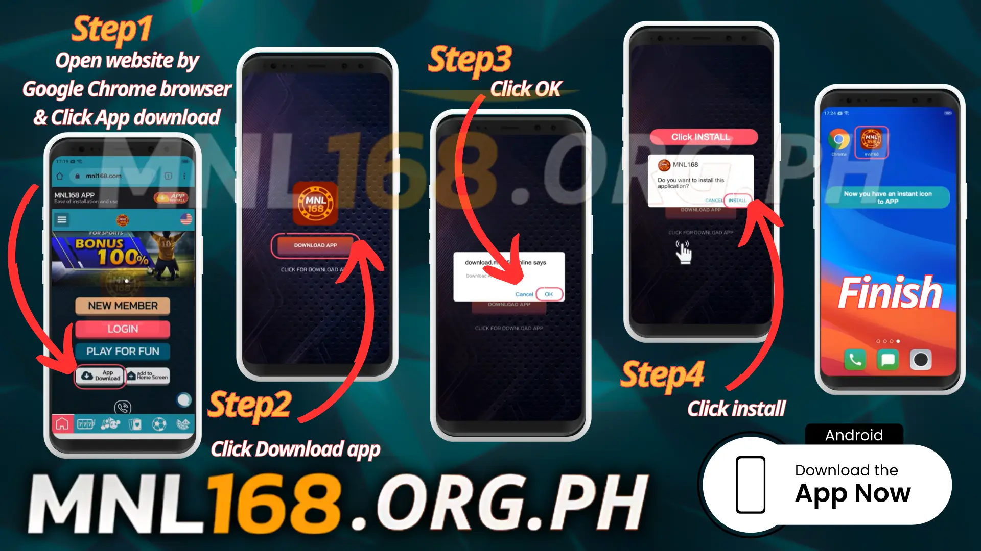 Dowload App MNl168 Android